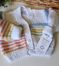 Luxury Hand Knitted Designer Merino Wool Baby Cardigan  6 - 12 months size