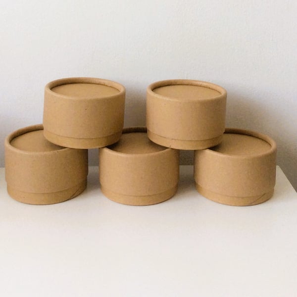 5 x 100ml Lidded Cardboard Storage Containers 
