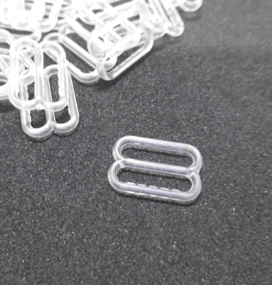 Slider adjusters for dressmaking lingerie 