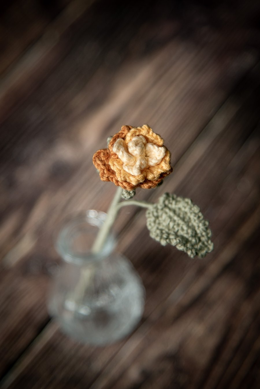 Yellow Rose Crochet Bookmark