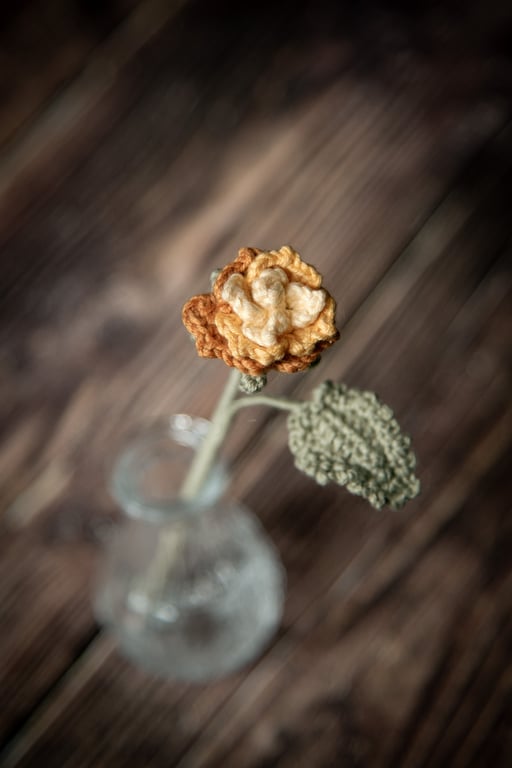 Yellow Rose Crochet Bookmark