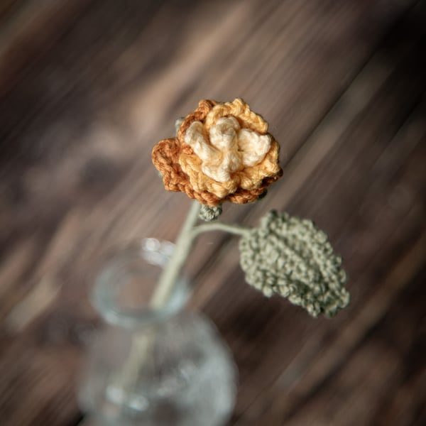 Yellow Rose Crochet Bookmark