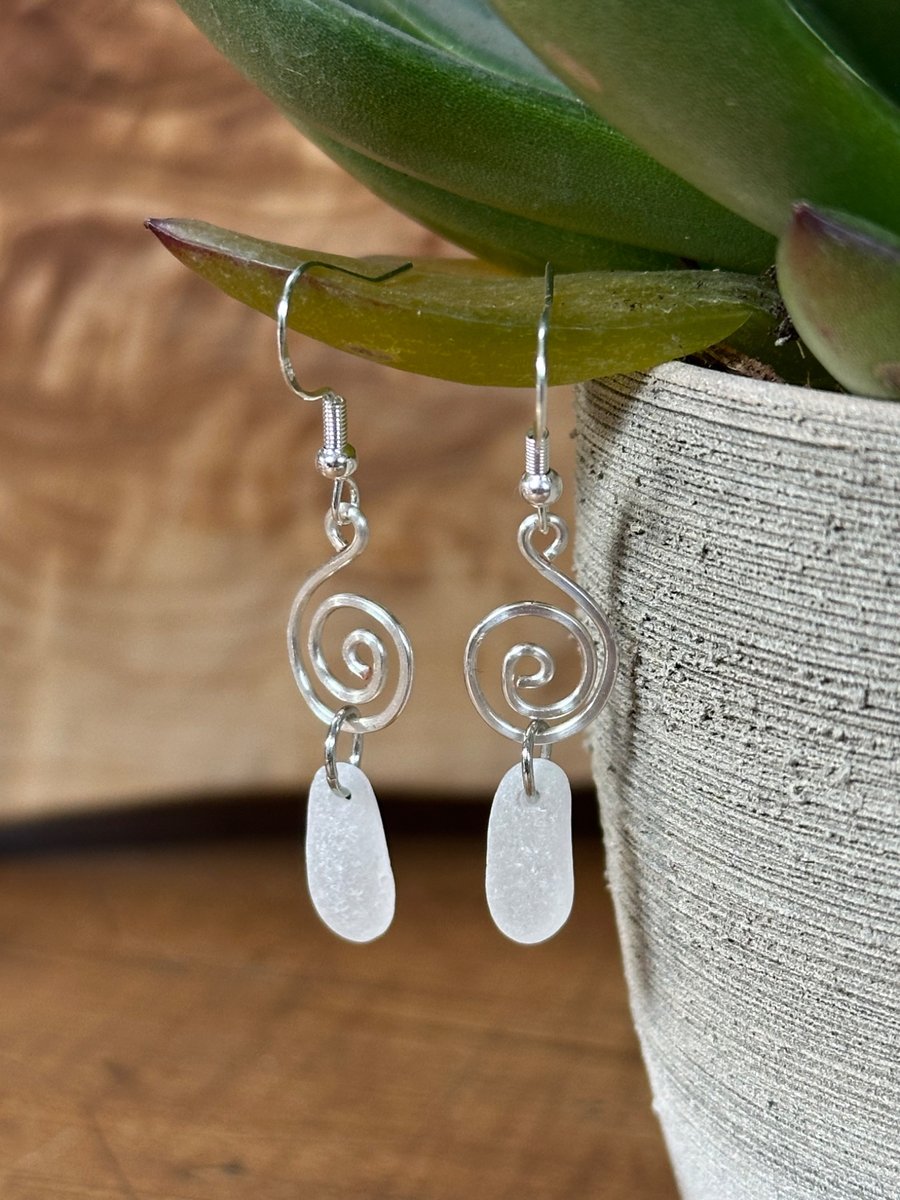 Handmade seaglass earrings 