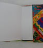 Notebook. A5 size. Lined Notepad with Quilted Crazy Patchwork Cover. GreyPaisley - Image 3