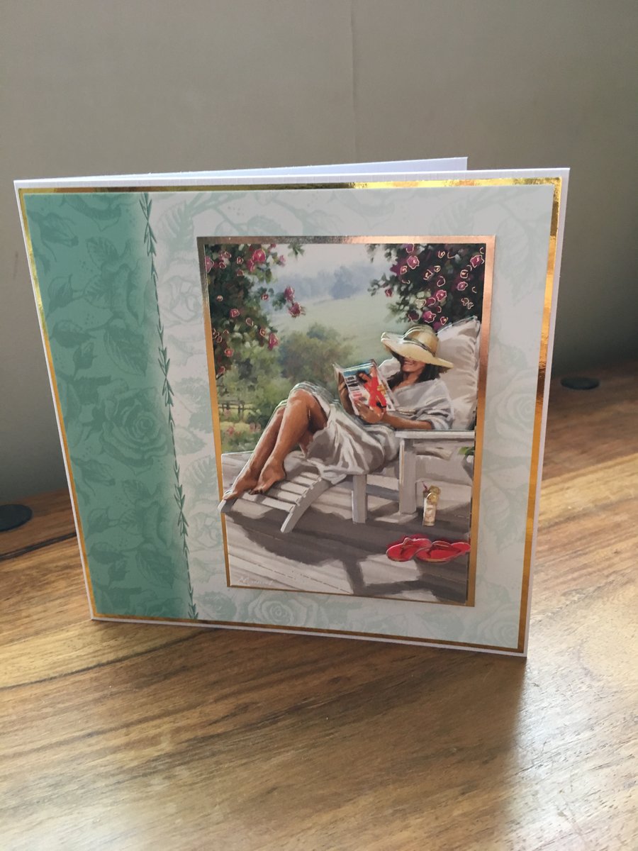 Female 3D Birthday Card - Blank Inside
