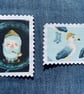 Fabric Postage Stamps - Fishermen & Seagulls  - Image 3