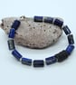 Blue Gemstone Lapis Lazuli & Porcelain Bracelet