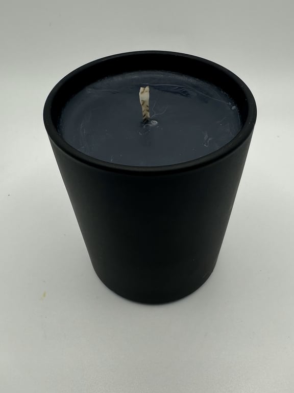 Votive Soy Wax Black Orchid Candle in a Black Matt Jar 