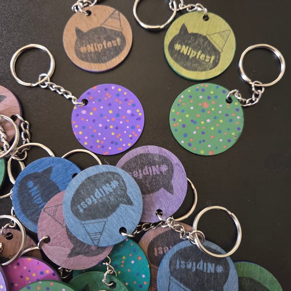 Nipfest round Keyrings