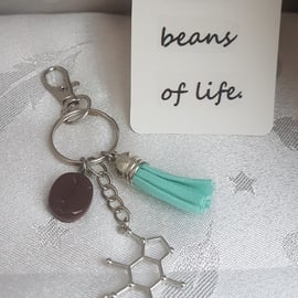 Fabulous Caffeine Molecule Key Ring - Key Chain Bag Charm