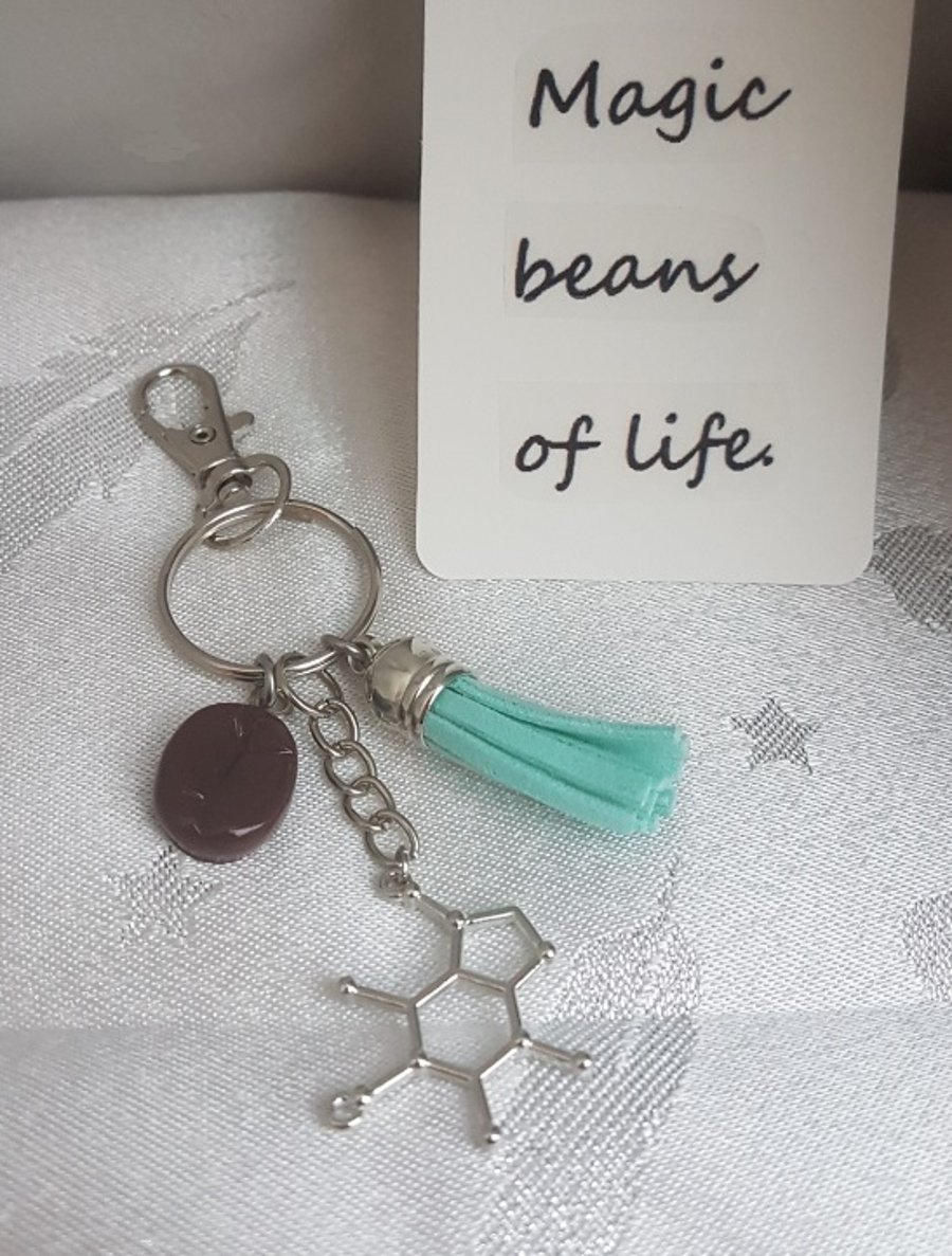 Fabulous Caffeine Molecule Key Ring - Key Chain Bag Charm