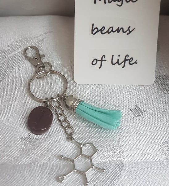 Fabulous Caffeine Molecule Key Ring - Key Chain Bag Charm