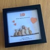 19th Wedding Anniversary Gift, Personalised Bronze Wedding Anniversary, Family B