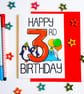 Happy 3rd Birthday card, Cute Animal Third Birthday for 3 Year Old Boy or Girl  - Image 5