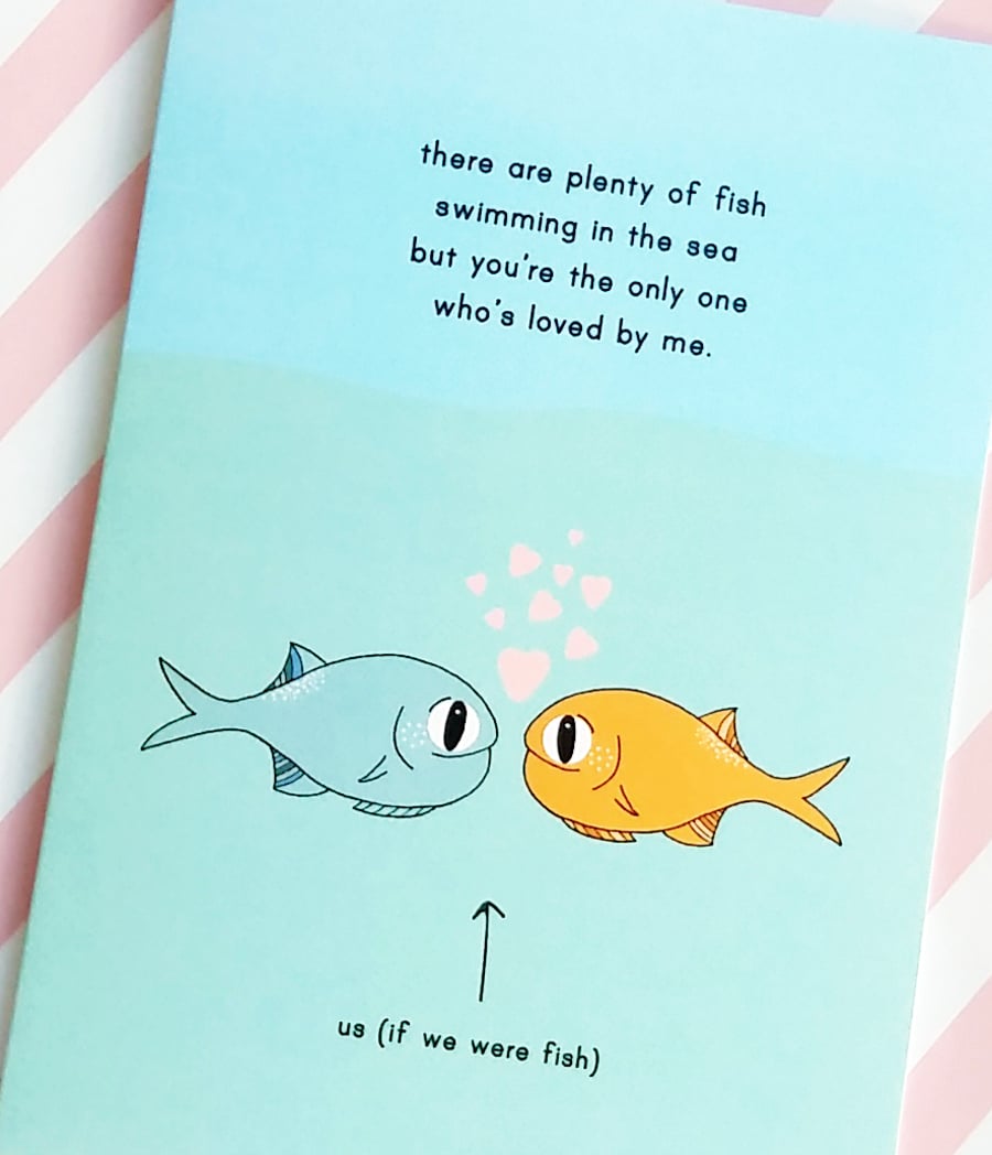 valentine's day card - plenty of fish - love card