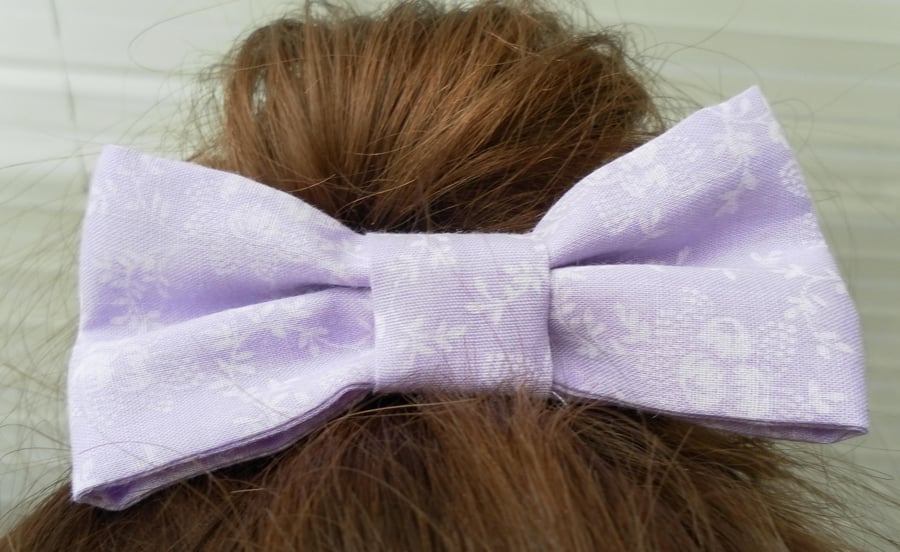 Lilac Bow Hair Clip