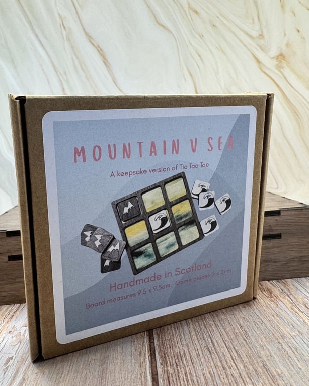 Wooden Tic Tac Toe - Mountain V Sea