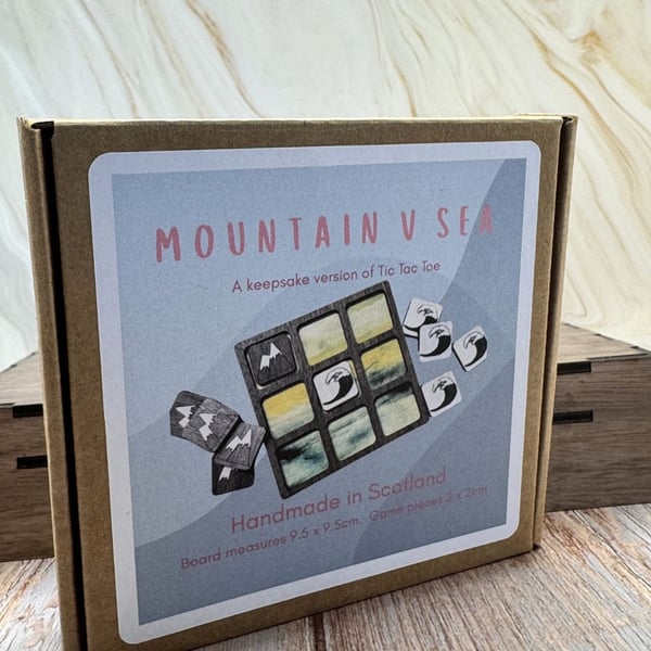 Wooden Tic Tac Toe - Mountain V Sea