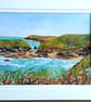 Original watercolour painting - Kynance Cove, Cornwall 8x6 inches