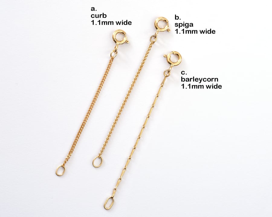 Solid 18ct Yellow Gold Chain Extender