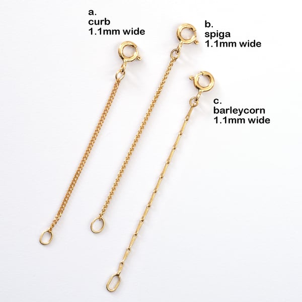 Solid 18ct Yellow Gold Chain Extender