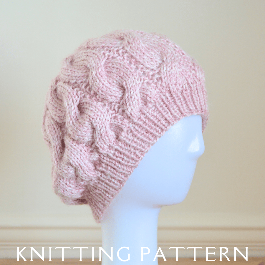 The Lazy Days Slouchy Hat Knitting Pattern PDF Print & Knit Yourself