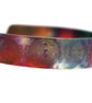 Etched Copper Cuff Bracelet - moongazing hare design - slim size - Image 3