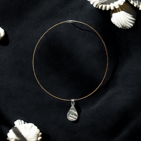 Abalone shell choker, she'll jewellery, unique gift, choker necklace, gothic jew