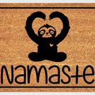 Namaste Door Mat - Sloth Welcome Mat - 3 Sizes