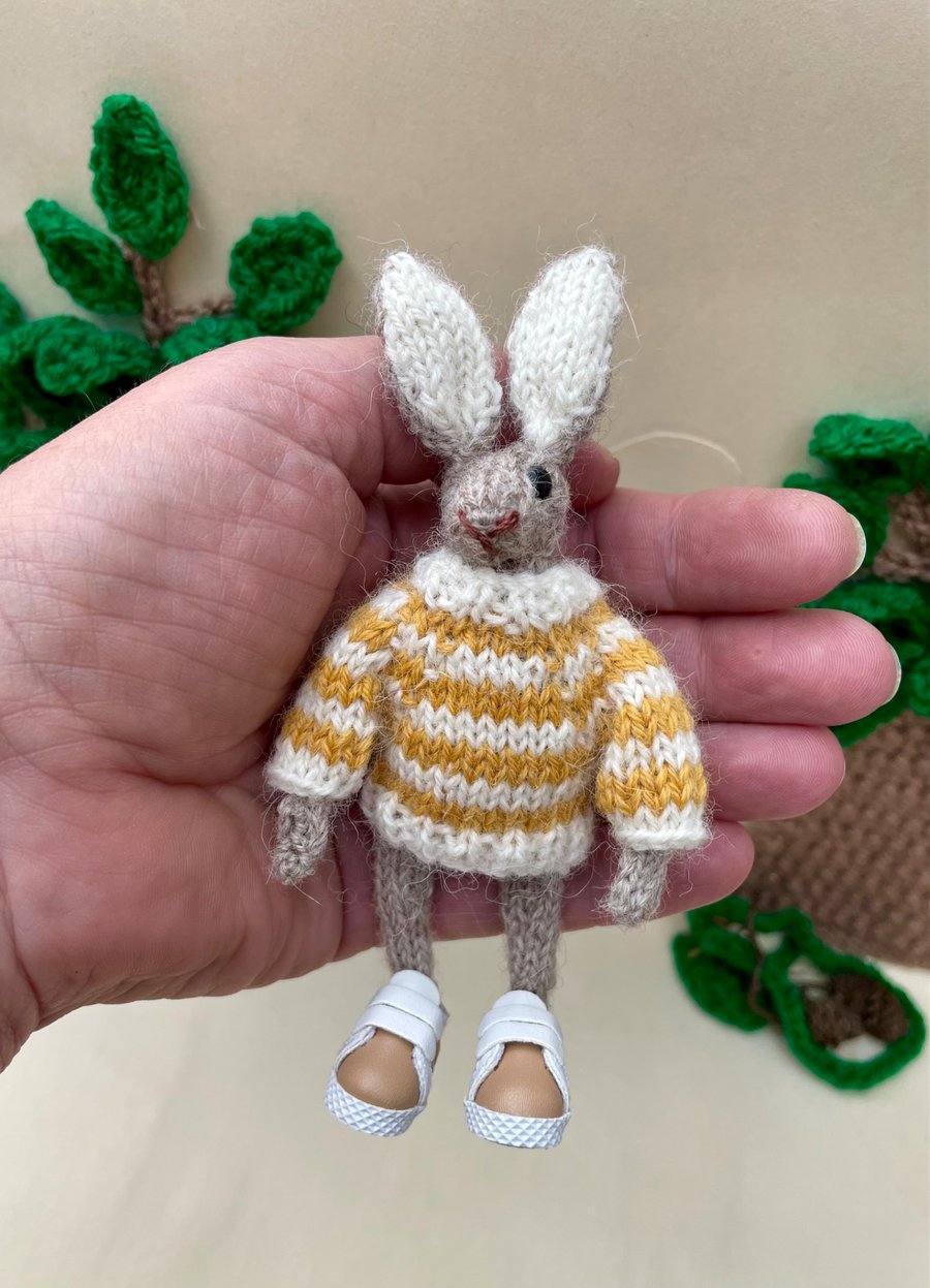 Meet Pip "Pippy" Puddle-Hop the sweet little bunny, Rabbit Ornament, Rabbit Gift