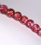 Handmade pink and white patterned lamp work glass beads - Image 5