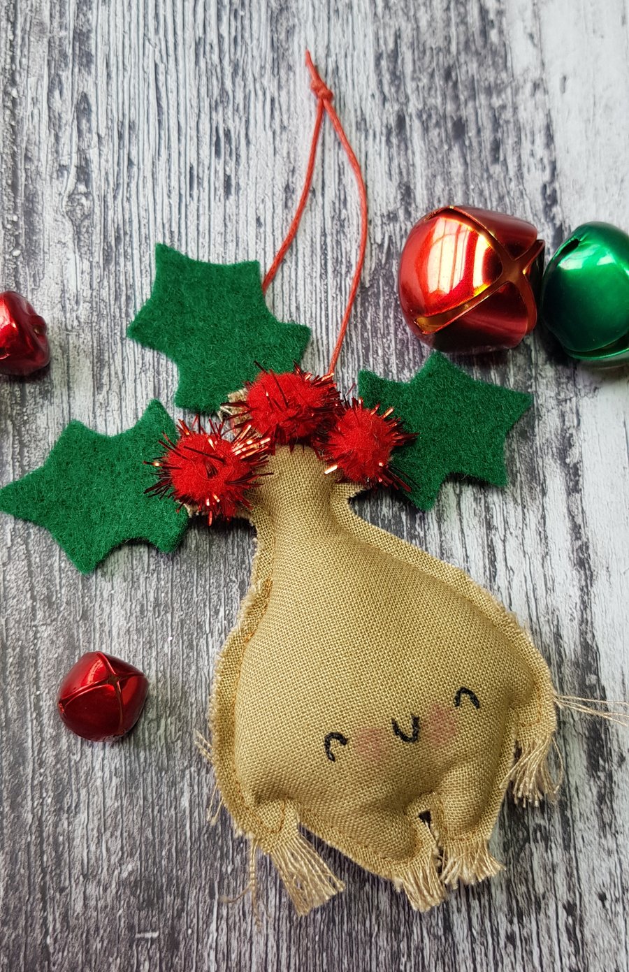 Christmas Holly Mandrake Decoration