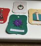 Christmas. 4 gift tags. Christmas poinsettia gift tags. CC593.  - Image 2
