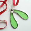 Stained Glass Christmas Decoration - Mistletoe