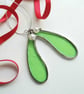 Stained Glass Christmas Decoration - Mistletoe - Image 1