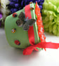 Red and White Fuchsia Flower Pot - Image 9