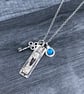 Key Heart Charm Necklace, heart charm necklace, love token, oxidised necklace,   - Image 3