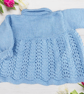 Baby boys Cardigan, Hand Knitted, Light Blue, Collared Sweater, Baby Shower  - Image 6