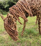 Horse, pony, woven willow. animal sculpture, custom order - Image 5