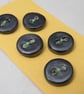 5 Small Round Metallic Ceramic Buttons - Image 4