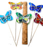 Stained Glass Butterfly Plant Stake Handmade Unique Choice of 5 Colours - Image 6