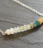 Green Peruvian Opal and Silver Necklace - Image 3