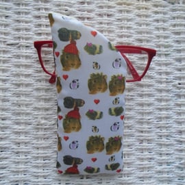 Guinea Pigs Glasses Case Lined & Padded 