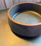 Handcrafted Jesmonite Bowl – Charcoal & Terracotta Edge - Image 4