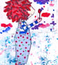 The Little Artist - Original Acrylic Gouache Painting - Image 3