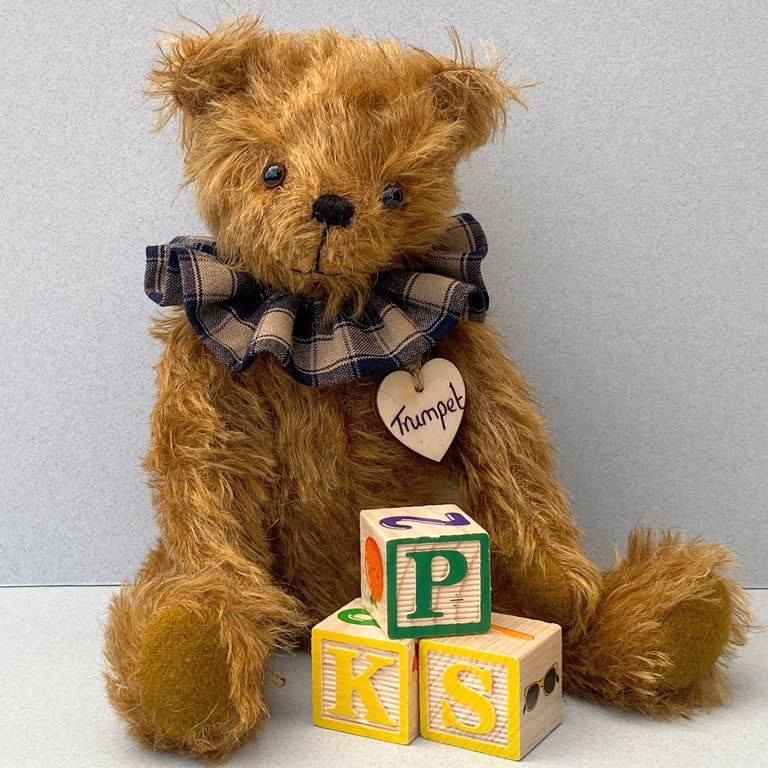 SALE Mohair teddy bear, handmade one of a kind traditional artist bear