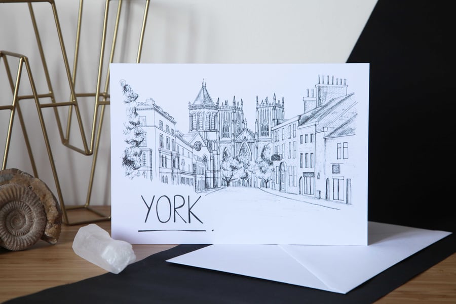 York Skyline Greetings Card