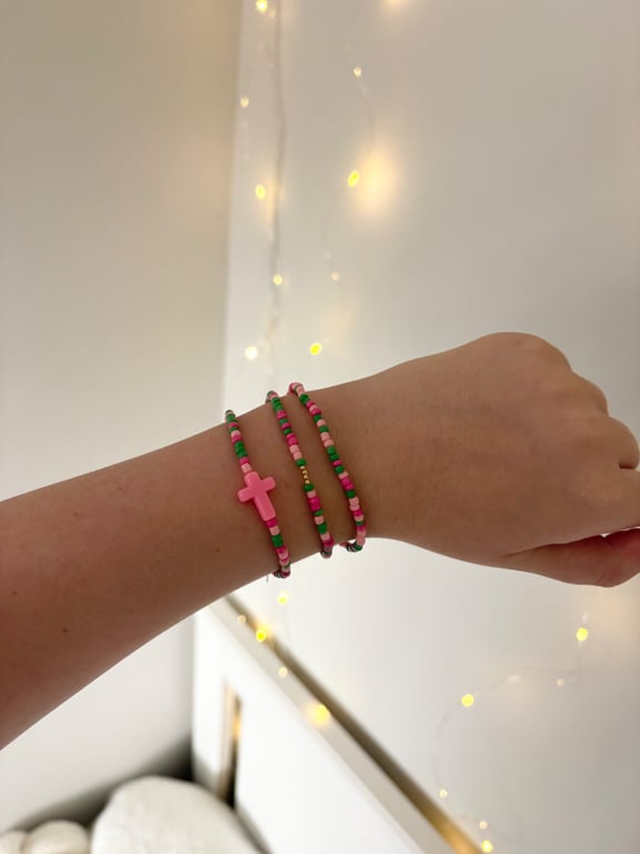 Watermelon Beaded Bracelet Set