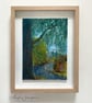Framed Acrylic Painting with Collage - Tawonga Southern Australia - Image 1
