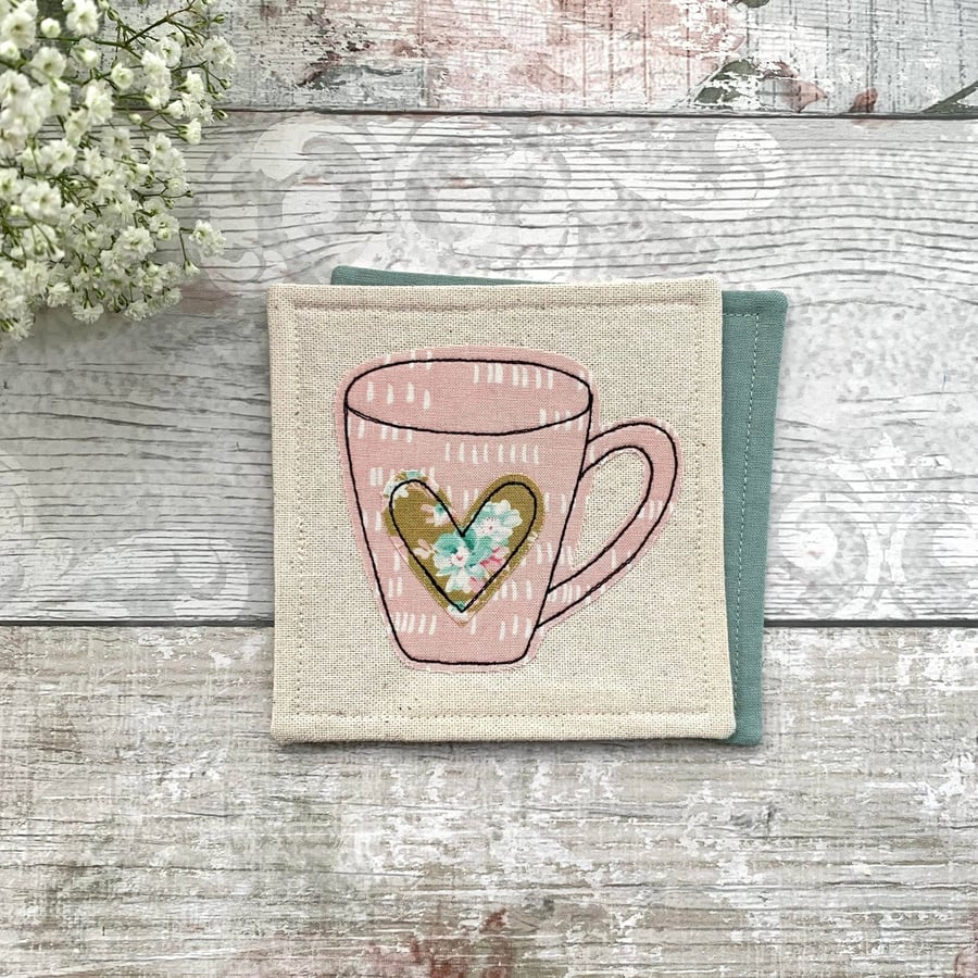 Pink mug coaster